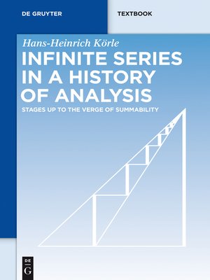 cover image of Infinite Series in a History of Analysis